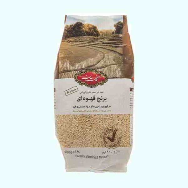 برنج ایرانی گلستان قهوه ای سبوس دار درجه یک هاشمی معطر 1 کیلو گرم فروشگاه مواد غذایی پیک