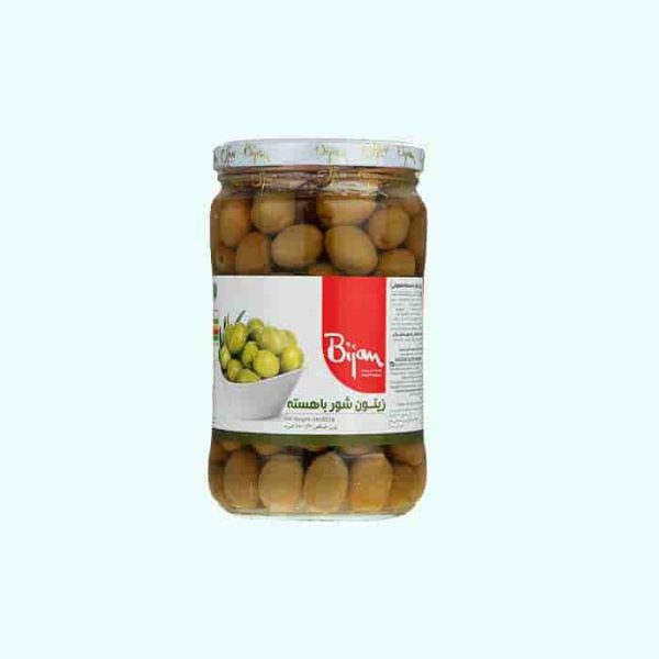 زیتون شور با هسته بیژن فروشگاه مواد غذایی پیک